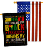 Black Freedom - Historic Americana Vertical Impressions Decorative Flags HG190152 Made In USA