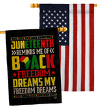 Black Freedom - Historic Americana Vertical Impressions Decorative Flags HG190152 Made In USA