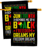 Black Freedom - Historic Americana Vertical Impressions Decorative Flags HG190152 Made In USA
