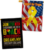 Black Freedom - Historic Americana Vertical Impressions Decorative Flags HG190152 Made In USA