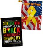 Black Freedom - Historic Americana Vertical Impressions Decorative Flags HG190152 Made In USA