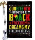 Black Freedom - Historic Americana Vertical Impressions Decorative Flags HG190152 Made In USA