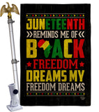 Black Freedom - Historic Americana Vertical Impressions Decorative Flags HG190152 Made In USA