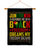 Black Freedom - Historic Americana Vertical Impressions Decorative Flags HG190152 Made In USA