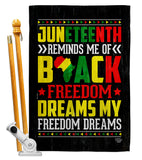 Black Freedom - Historic Americana Vertical Impressions Decorative Flags HG190152 Made In USA