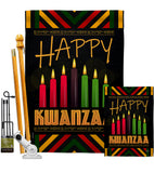 Kwanzaa Greeting - Kwanzaa Winter Vertical Impressions Decorative Flags HG114234 Made In USA
