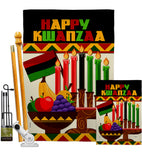 Happy Kwanzaa African - Kwanzaa Winter Vertical Impressions Decorative Flags HG114236 Made In USA