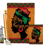 Kwanzaa Wishes - Kwanzaa Winter Vertical Impressions Decorative Flags HG130427 Made In USA