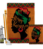 Kwanzaa Wishes - Kwanzaa Winter Vertical Impressions Decorative Flags HG130427 Made In USA