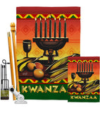 Celebrate Kwanzaa - Kwanzaa Winter Vertical Impressions Decorative Flags HG137336 Made In USA