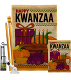 Happy Kwanzaa Party - Kwanzaa Winter Vertical Impressions Decorative Flags HG137337 Made In USA