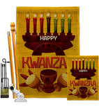 Kwanzaa Party - Kwanzaa Winter Vertical Impressions Decorative Flags HG190021 Made In USA