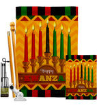 Happy Kwanzaa Holiday  - Kwanzaa Winter Vertical Impressions Decorative Flags HG192333 Made In USA