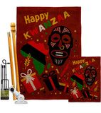 Light Kinara Candles - Kwanzaa Winter Vertical Impressions Decorative Flags HG192721 Made In USA