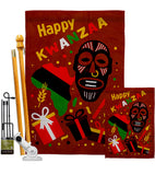 Light Kinara Candles - Kwanzaa Winter Vertical Impressions Decorative Flags HG192721 Made In USA