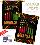 Kwanzaa Greeting - Kwanzaa Winter Vertical Impressions Decorative Flags HG114234 Made In USA