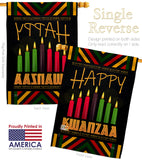 Kwanzaa Greeting - Kwanzaa Winter Vertical Impressions Decorative Flags HG114234 Made In USA