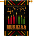 Kwanzaa Greeting - Kwanzaa Winter Vertical Impressions Decorative Flags HG114234 Made In USA