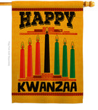 Wishing you Happy Kwanzaa - Kwanzaa Winter Vertical Impressions Decorative Flags HG114235 Made In USA