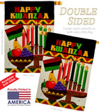 Happy Kwanzaa African - Kwanzaa Winter Vertical Impressions Decorative Flags HG114236 Made In USA