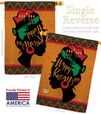 Kwanzaa Wishes - Kwanzaa Winter Vertical Impressions Decorative Flags HG130427 Made In USA