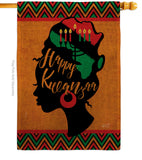 Kwanzaa Wishes - Kwanzaa Winter Vertical Impressions Decorative Flags HG130427 Made In USA