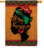 Kwanzaa Wishes - Kwanzaa Winter Vertical Impressions Decorative Flags HG130427 Made In USA