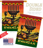 Celebrate Kwanzaa - Kwanzaa Winter Vertical Impressions Decorative Flags HG137336 Made In USA