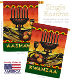 Celebrate Kwanzaa - Kwanzaa Winter Vertical Impressions Decorative Flags HG137336 Made In USA