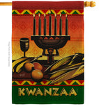 Celebrate Kwanzaa - Kwanzaa Winter Vertical Impressions Decorative Flags HG137336 Made In USA