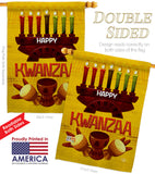 Kwanzaa Party - Kwanzaa Winter Vertical Impressions Decorative Flags HG190021 Made In USA