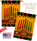 Happy Kwanzaa Holiday  - Kwanzaa Winter Vertical Impressions Decorative Flags HG192333 Made In USA