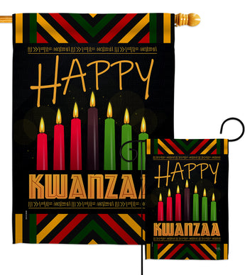 Kwanzaa Greeting - Kwanzaa Winter Vertical Impressions Decorative Flags HG114234 Made In USA