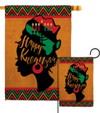 Kwanzaa Wishes - Kwanzaa Winter Vertical Impressions Decorative Flags HG130427 Made In USA