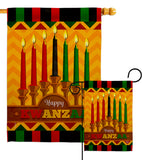 Happy Kwanzaa Holiday  - Kwanzaa Winter Vertical Impressions Decorative Flags HG192333 Made In USA