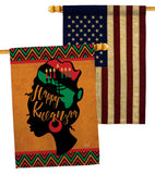 Kwanzaa Wishes - Kwanzaa Winter Vertical Impressions Decorative Flags HG130427 Made In USA