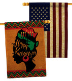 Kwanzaa Wishes - Kwanzaa Winter Vertical Impressions Decorative Flags HG130427 Made In USA