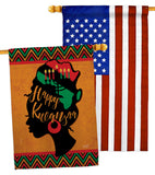 Kwanzaa Wishes - Kwanzaa Winter Vertical Impressions Decorative Flags HG130427 Made In USA