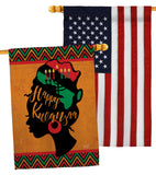 Kwanzaa Wishes - Kwanzaa Winter Vertical Impressions Decorative Flags HG130427 Made In USA