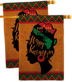 Kwanzaa Wishes - Kwanzaa Winter Vertical Impressions Decorative Flags HG130427 Made In USA