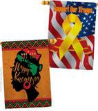 Kwanzaa Wishes - Kwanzaa Winter Vertical Impressions Decorative Flags HG130427 Made In USA