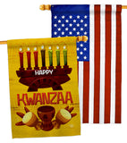 Kwanzaa Party - Kwanzaa Winter Vertical Impressions Decorative Flags HG190021 Made In USA