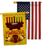 Kwanzaa Party - Kwanzaa Winter Vertical Impressions Decorative Flags HG190021 Made In USA