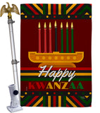 Happy Kwanzaa - Kwanzaa Winter Vertical Impressions Decorative Flags HG114233 Made In USA