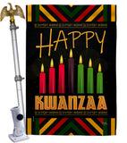 Kwanzaa Greeting - Kwanzaa Winter Vertical Impressions Decorative Flags HG114234 Made In USA