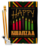 Kwanzaa Greeting - Kwanzaa Winter Vertical Impressions Decorative Flags HG114234 Made In USA