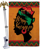 Kwanzaa Wishes - Kwanzaa Winter Vertical Impressions Decorative Flags HG130427 Made In USA