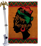 Kwanzaa Wishes - Kwanzaa Winter Vertical Impressions Decorative Flags HG130427 Made In USA