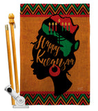 Kwanzaa Wishes - Kwanzaa Winter Vertical Impressions Decorative Flags HG130427 Made In USA