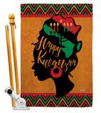 Kwanzaa Wishes - Kwanzaa Winter Vertical Impressions Decorative Flags HG130427 Made In USA